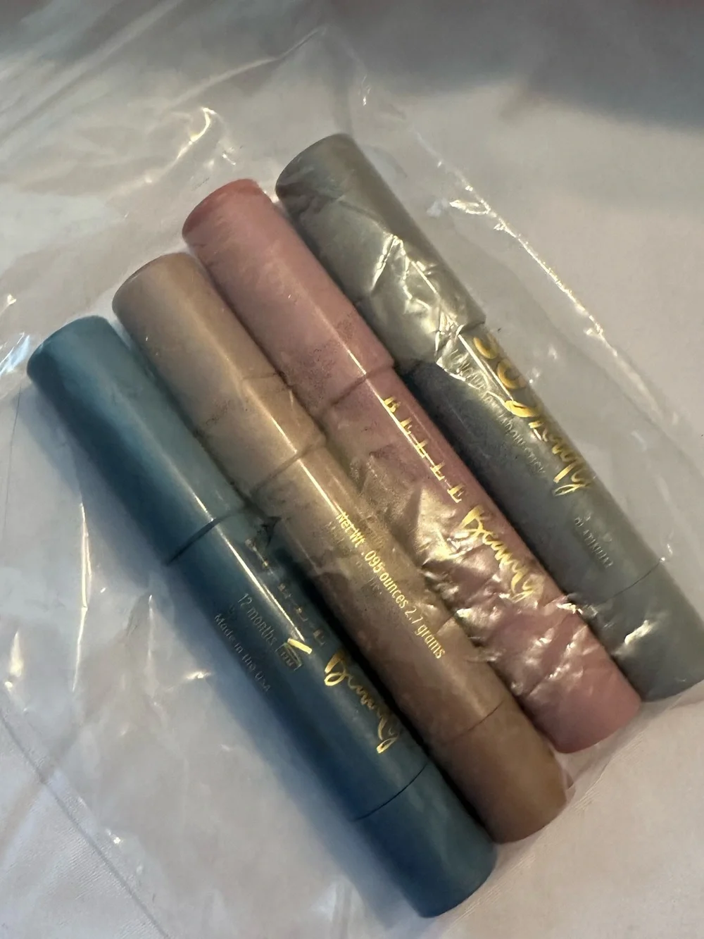 Belle Beauty So Shady Long Wear Eyeshadow Stick Shimmer Set of 4 New